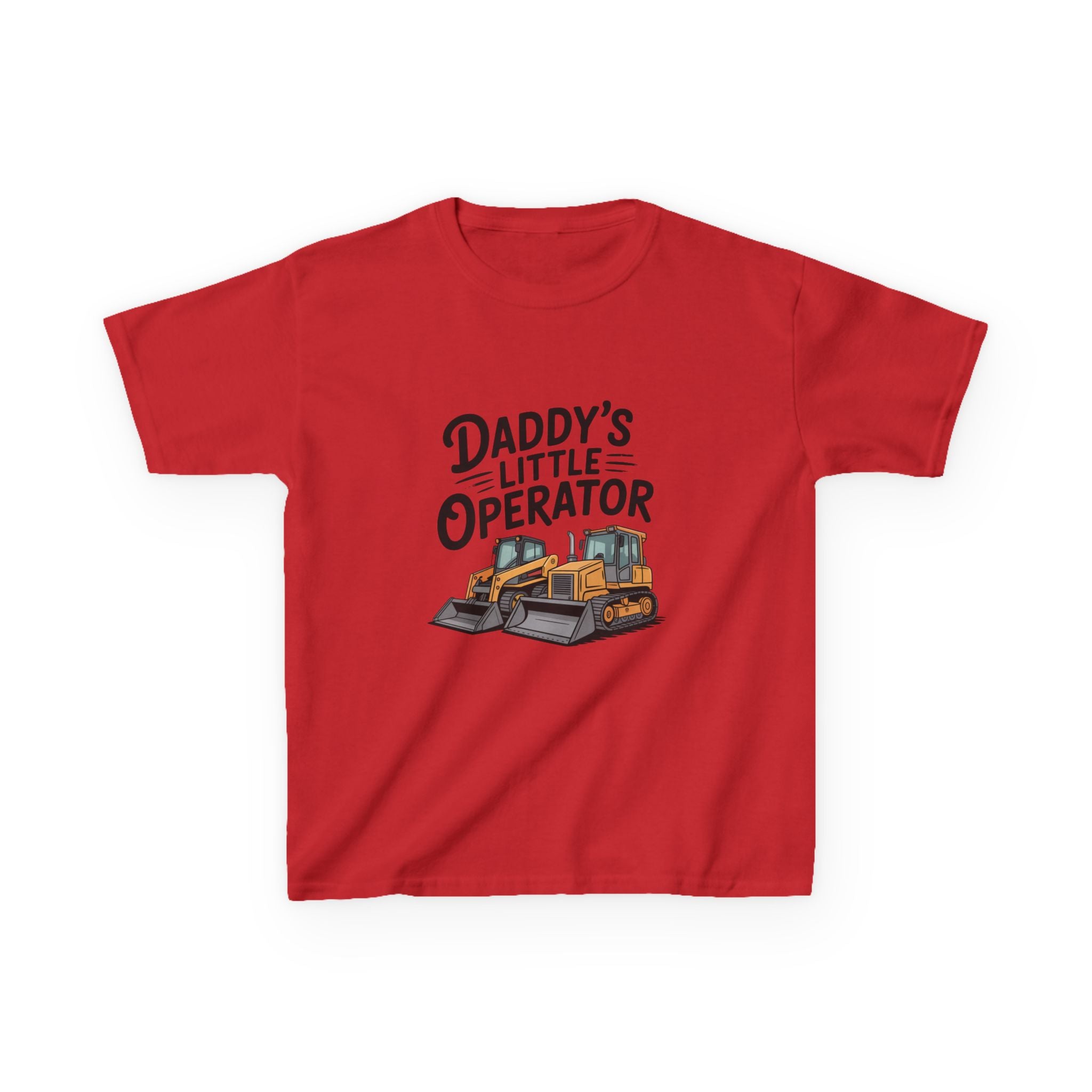 Daddy's Little Operator Kids T-Shirt — Construction Bulldozer Tee for Toddlers
