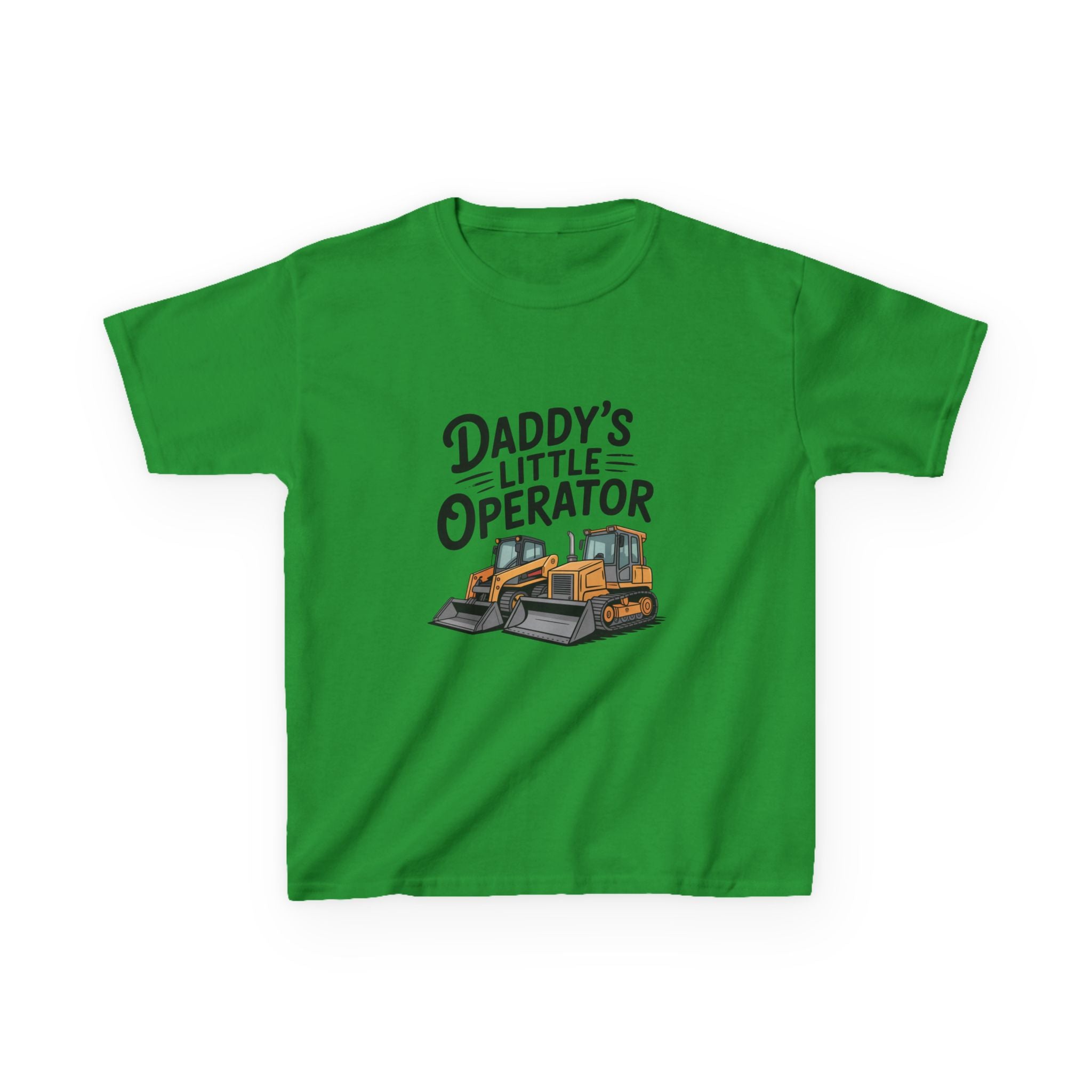 Daddy's Little Operator Kids T-Shirt — Construction Bulldozer Tee for Toddlers