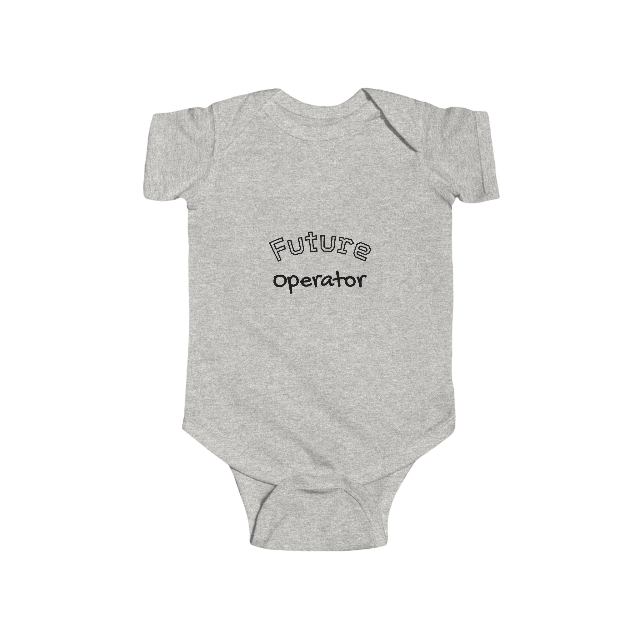 Infant Bodysuit — "Future Operator" Excavator Baby Onesie