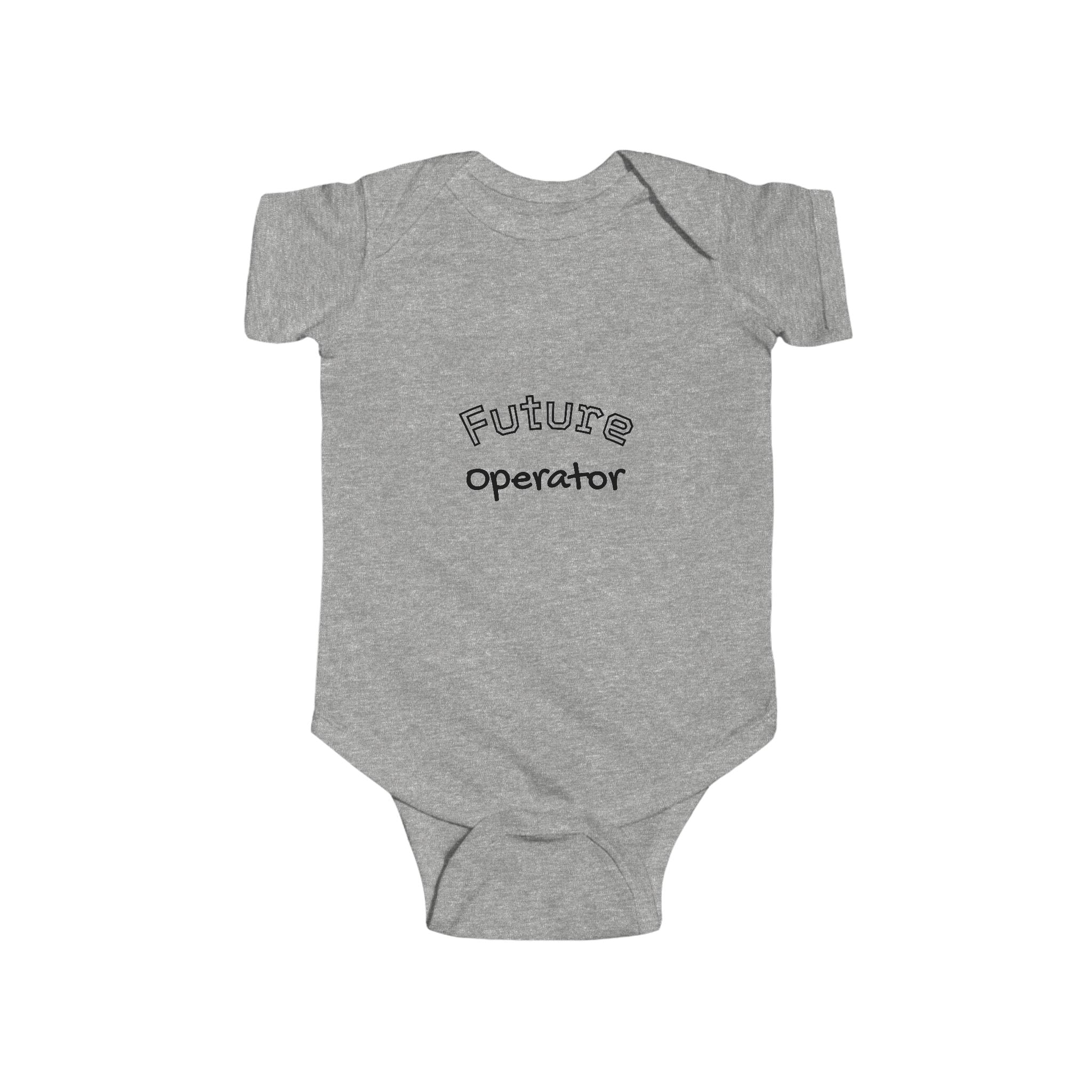 Infant Bodysuit — "Future Operator" Excavator Baby Onesie