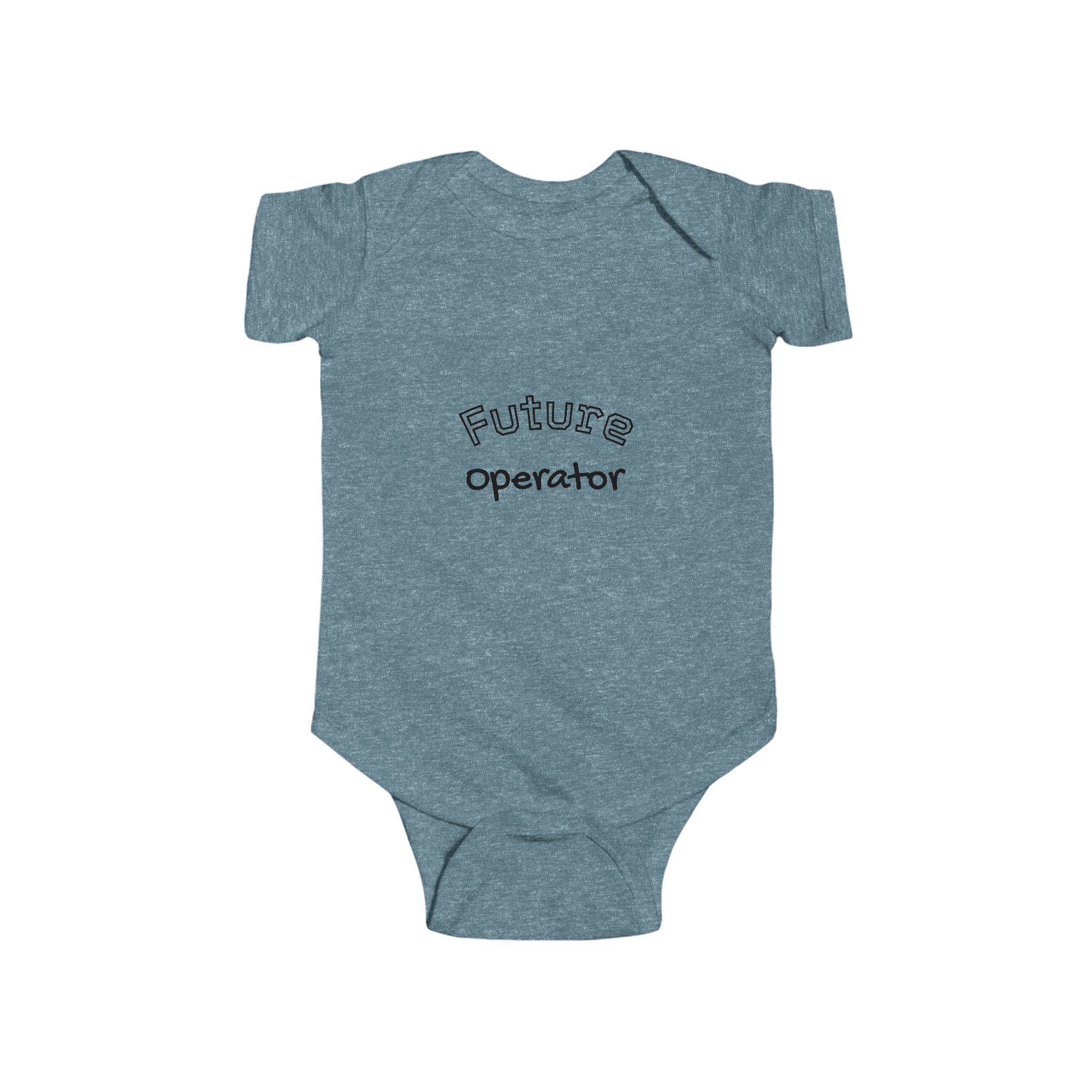 Infant Bodysuit — "Future Operator" Excavator Baby Onesie