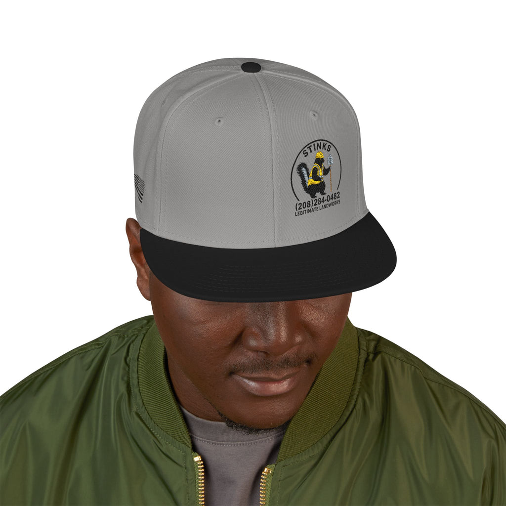 Snapback Hat — Embroidered Yellow Duck Logo, "Veteran Owned" Side Text