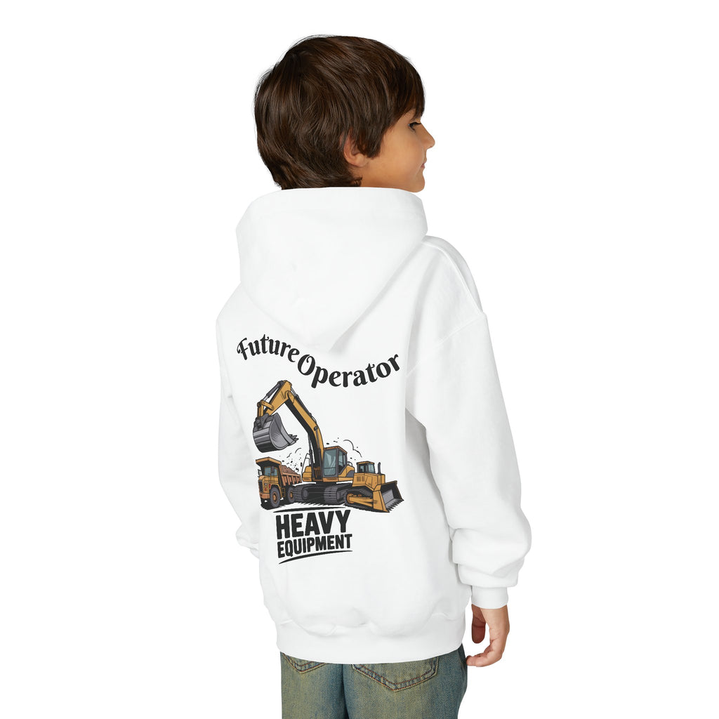 Youth Heavy Equipment Hoodie — "Future Operator" Excavator Pullover
