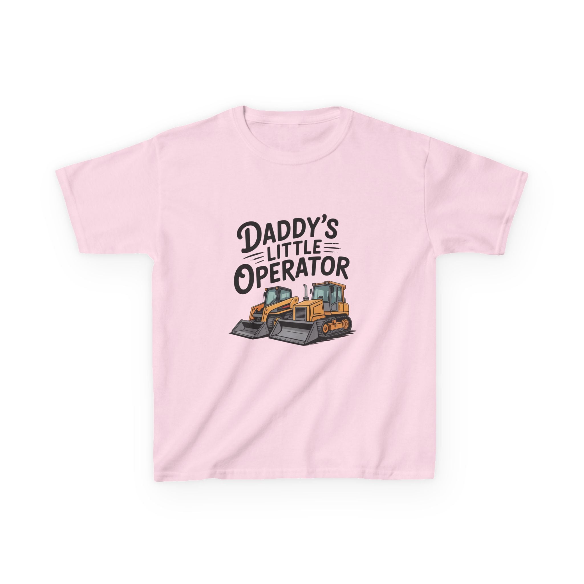 Daddy's Little Operator Kids T-Shirt — Construction Bulldozer Tee for Toddlers