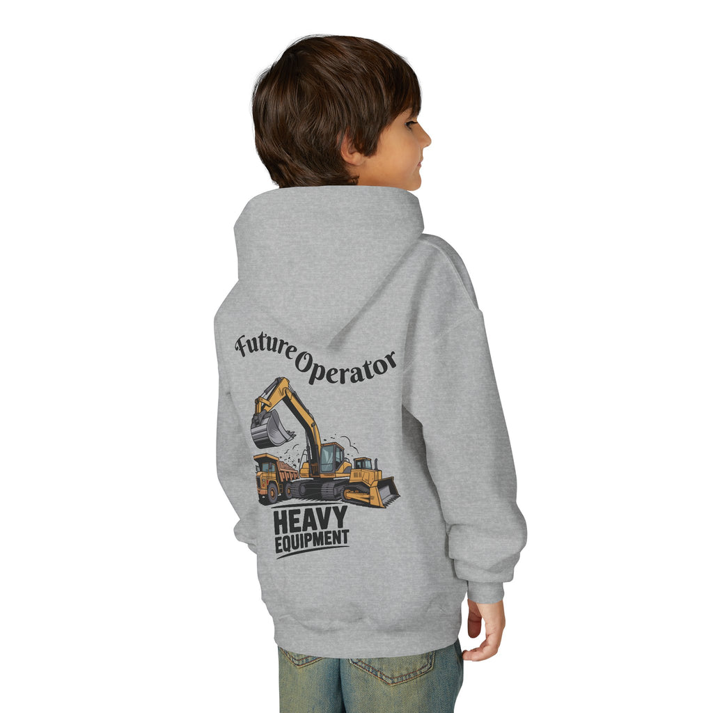 Youth Heavy Equipment Hoodie — "Future Operator" Excavator Pullover