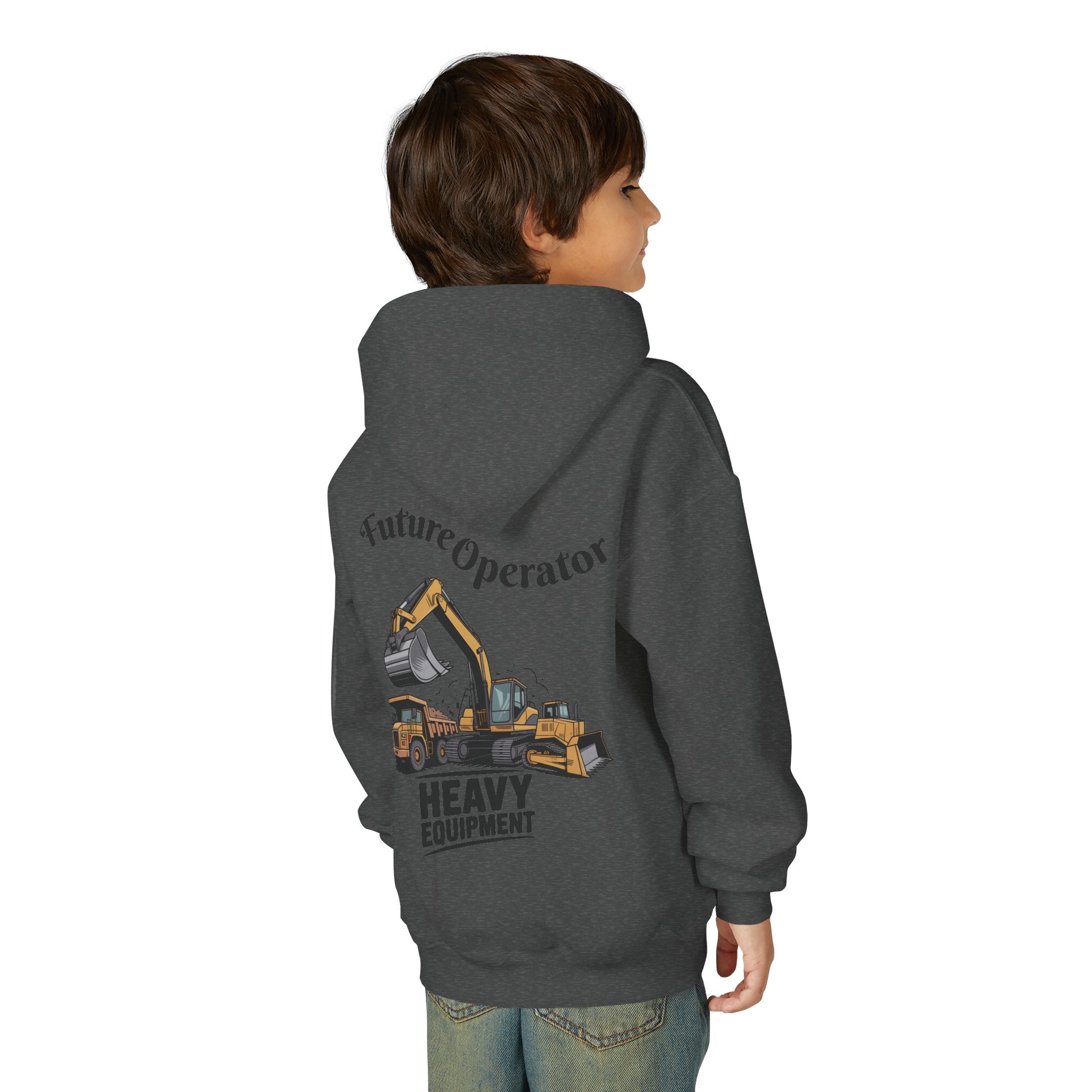 Youth Heavy Equipment Hoodie — "Future Operator" Excavator Pullover
