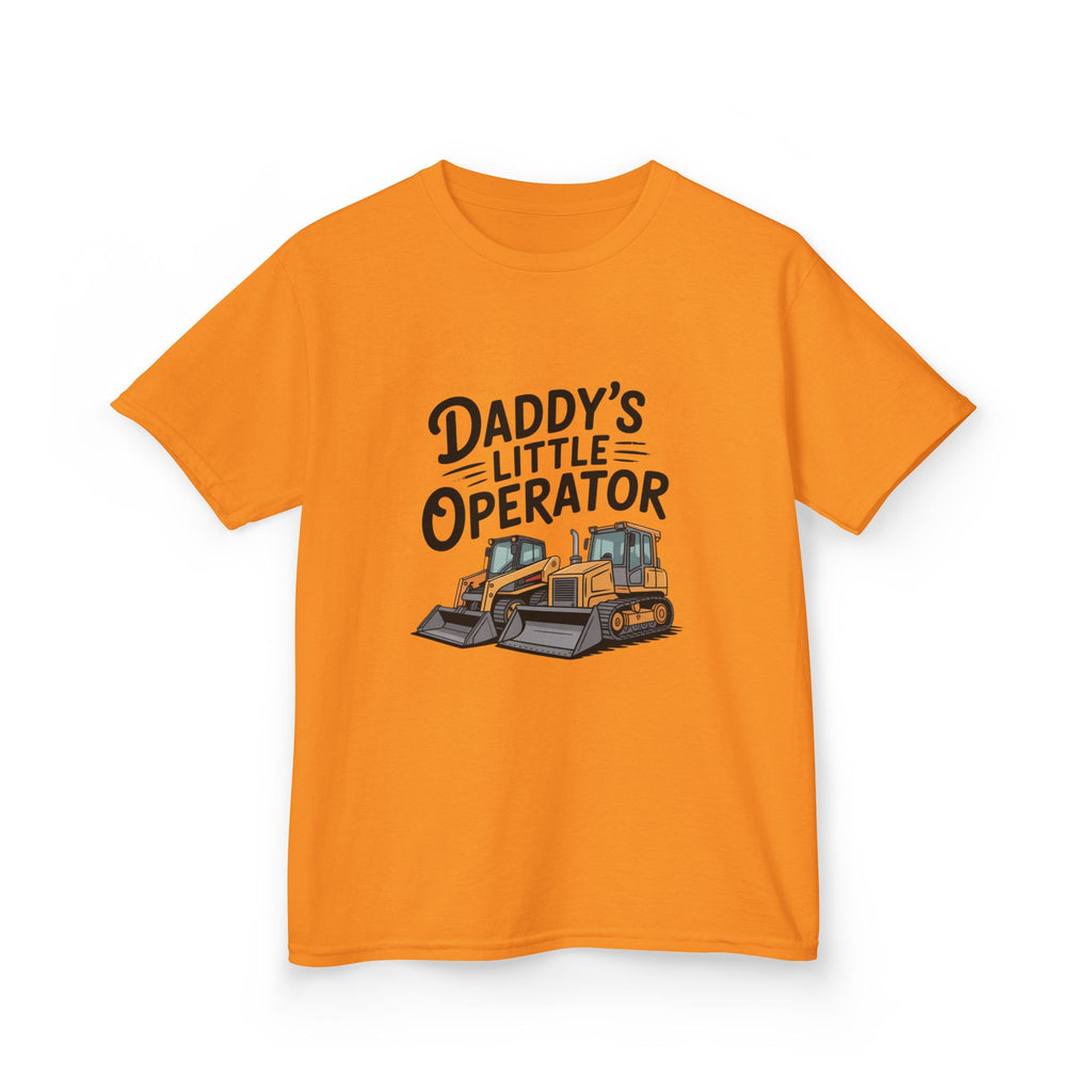 Daddy's Little Operator Kids T-Shirt — Construction Bulldozer Tee for Toddlers