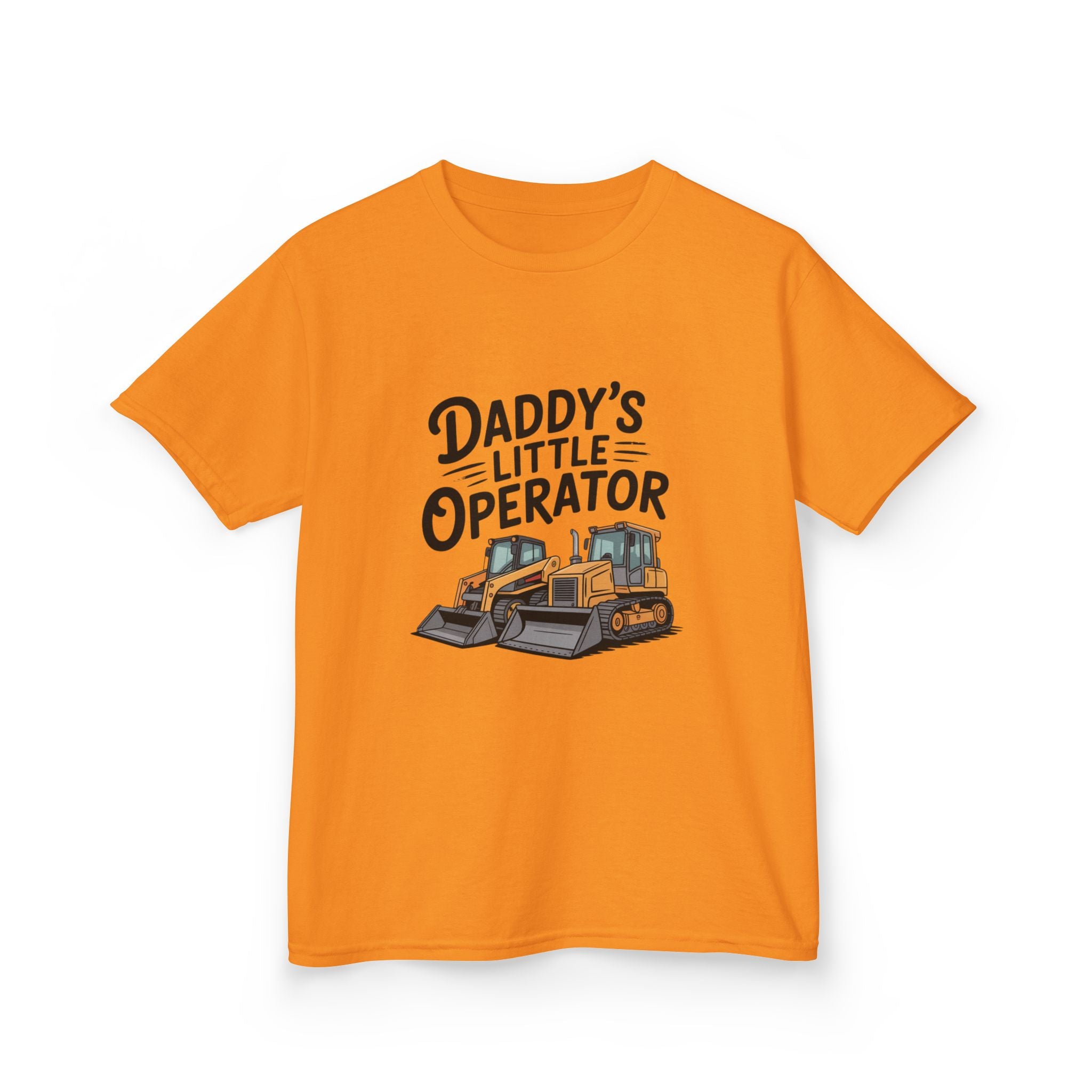 Daddy's Little Operator Kids T-Shirt — Construction Bulldozer Tee for Toddlers