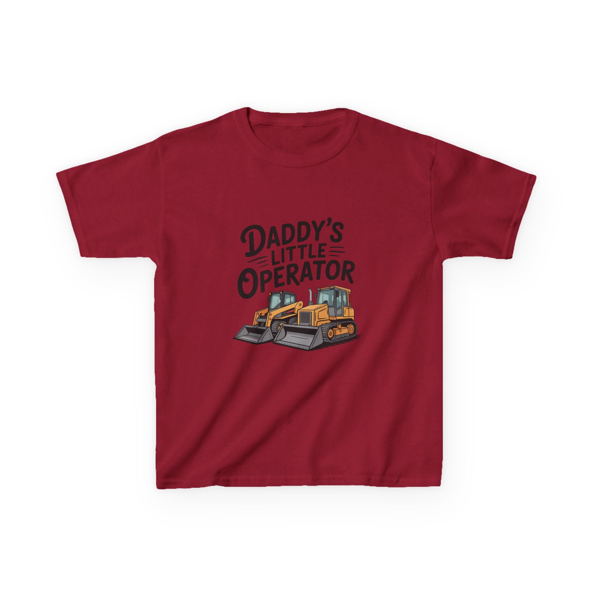 Daddy's Little Operator Kids T-Shirt — Construction Bulldozer Tee for Toddlers