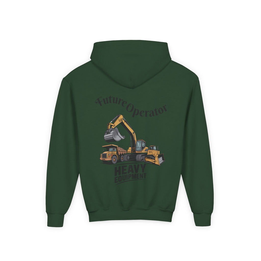 Youth Heavy Equipment Hoodie — "Future Operator" Excavator Pullover
