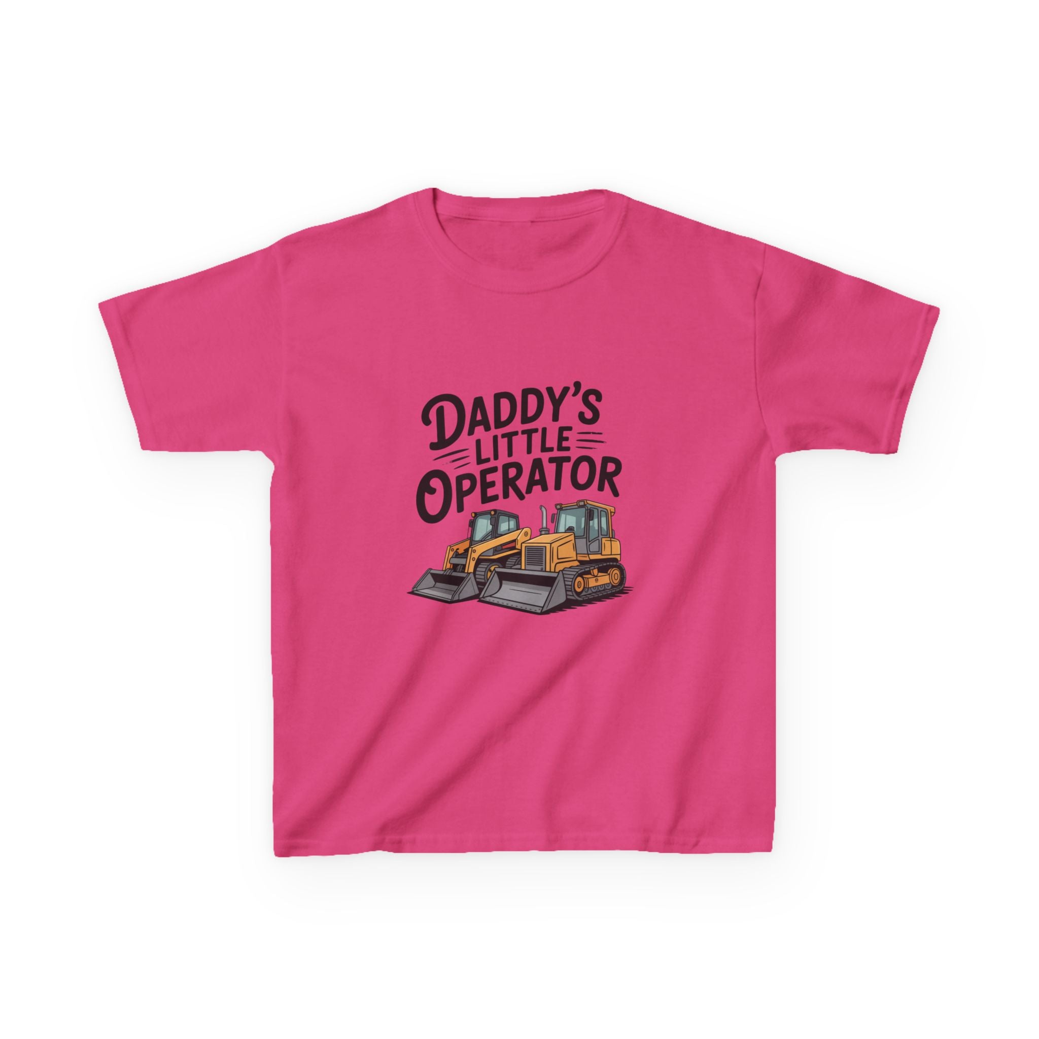 Daddy's Little Operator Kids T-Shirt — Construction Bulldozer Tee for Toddlers