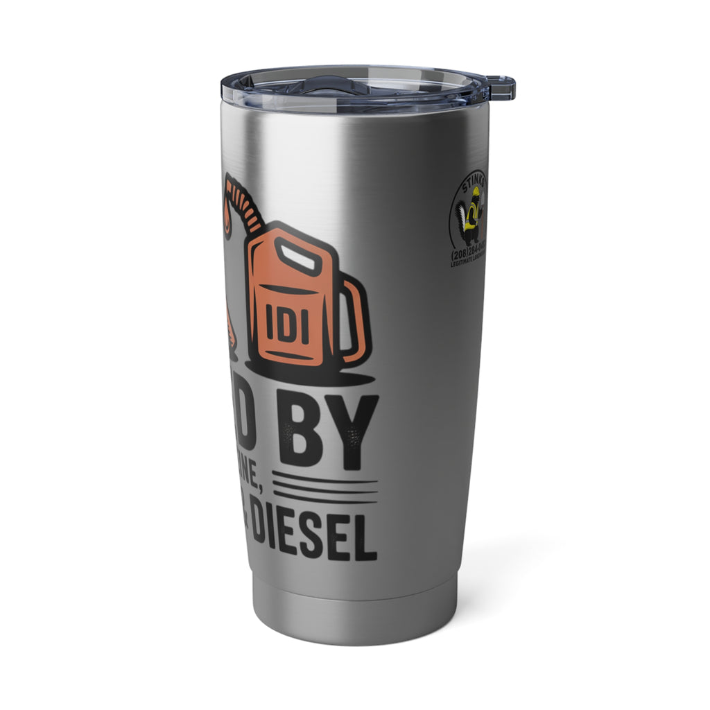 Fueled By Coffee, Caffeine & Gasoline 20oz Travel Tumbler
